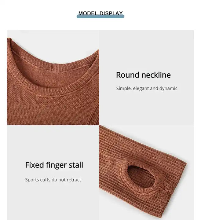 Round neck long sleeve T shirts scrub uniforms slim fit nurse underscrubs