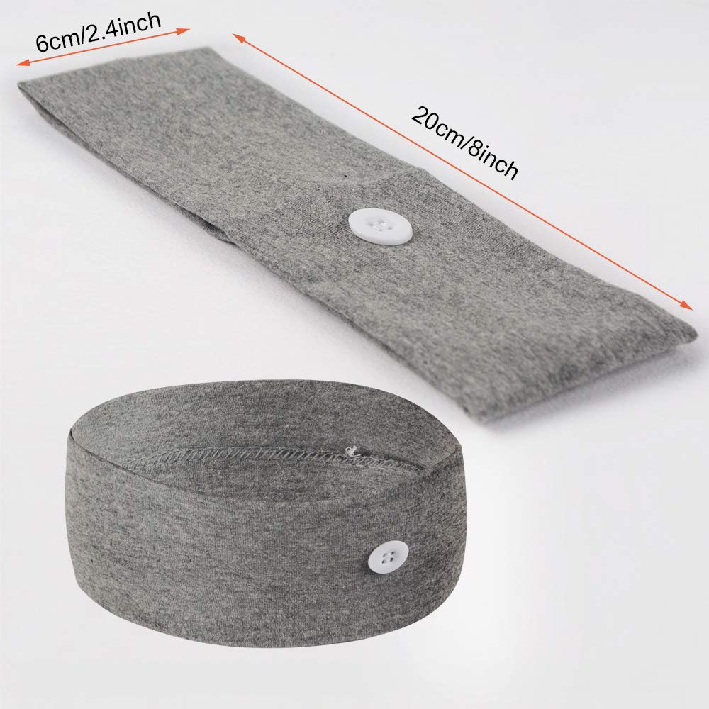 Stretchable Headband With Button (2 Pack)